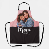 Tablier Mom Established Modern Script Photo (Recto)