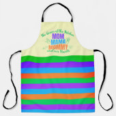 Tablier Mom Mama Mommy Queen of The Kitchen Solid Stripes (Recto)