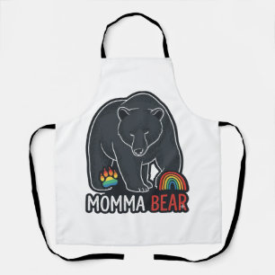 Tablier Momma Bear Arc-en-ciel Vintage Gravure Shirt Desig