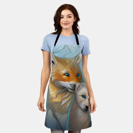 Tablier Momma fox et son bébé (Porté)