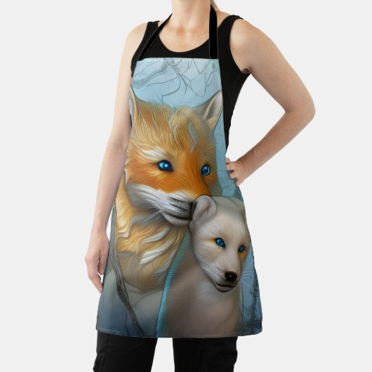 Tablier Momma fox et son bébé (Insitu)