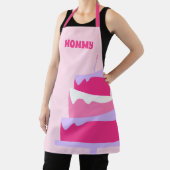 Tablier Mommy Baker Cute Cake Rose Purple (Insitu)