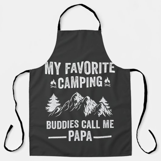 Tablier Mon Camping Préféré - Les Potes M'appellent Papa (Recto)