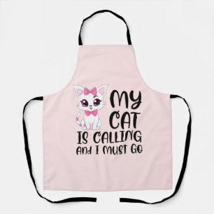 Tablier Mon chat appelle et je dois y aller