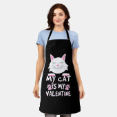 Tablier Mon chat est mon Saint-Valentin (Porté)