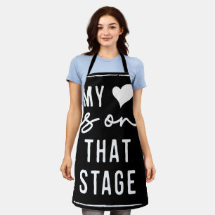 Tablier Mon Coeur Est Sur Cette Scène Danse Maman Vintage