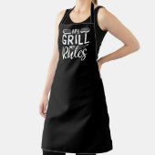 Tablier Mon Grill Mes Règles BBQ Grand Espace Noir (Insitu)