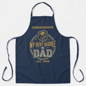 Tablier Mon Meilleur Diplôme Est Papa Fête Des Pères (Recto)