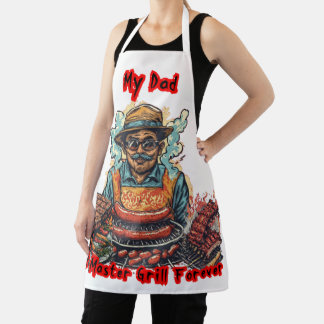Tablier Mon père, Meilleur Maître Grill pour Toujours sur