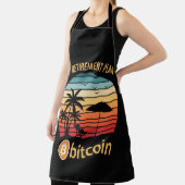 Tablier Mon Plan de Retraite Bitcoin Plage Coucher de Sole (Insitu)