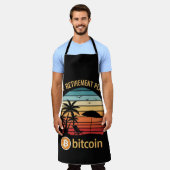 Tablier Mon Plan de Retraite Bitcoin Plage Coucher de Sole (Porté)
