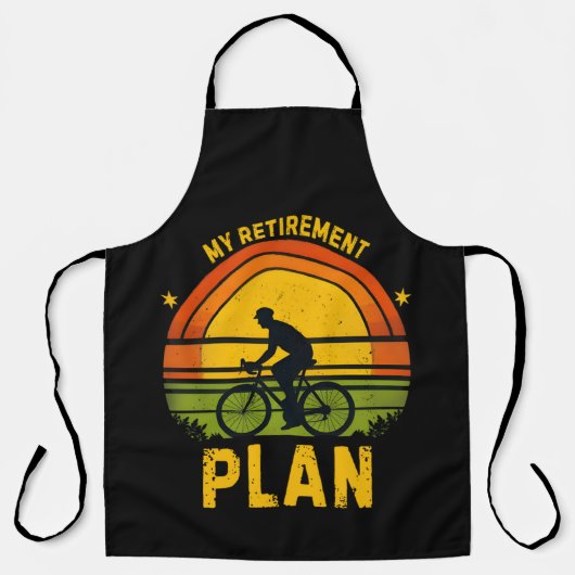 Tablier Mon Plan De Retraite Passionné De Cyclisme (Recto)