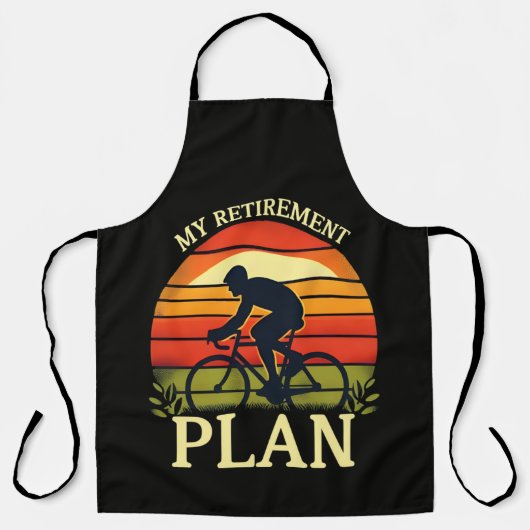 Tablier Mon Plan De Retraite Passionné De Cyclisme (Recto)