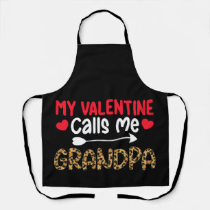 Tablier Mon Valentin m'appelle Grand-père Léopard Buffle