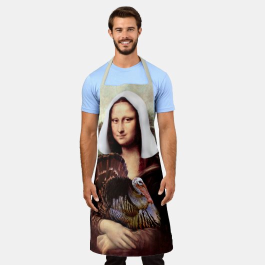 Tablier Mona Lisa Pilgrim Thanksgiving (Porté)