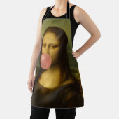 Tablier Mona Lisa soufflant de bulle rose (Insitu)