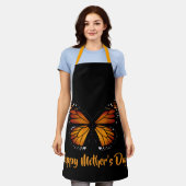 Tablier Monarch Butterfly Personalized Black Apron (Porté)