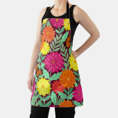 Tablier Monarque aux Dahlias Colorés Abstraits (Insitu)
