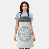 Tablier monde meilleur enseignant moderne minima couronne (Porté)
