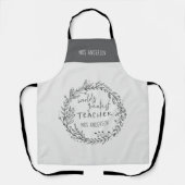 Tablier monde meilleur enseignant moderne minima couronne (Recto)