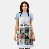 Tablier Monde meilleur grand-mère | Collage de photos (Porté)