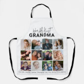 Tablier Monde meilleur grand-mère | Collage de photos (Recto)
