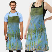 Tablier Monet inspiré Cattails Reeds sur le lac Bleu