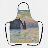 Tablier Monet - Le Manneport, Falaise à Etretat, coucher d (Recto)