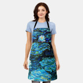 Tablier Monet - Lys d'eau, Bleu, (Porté)