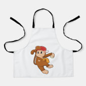 Tablier Monkey at baseball with baseball glove (Recto)