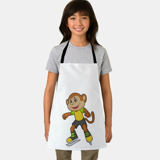 Tablier Monkey at Ice skating with Ice skates (Insitu)