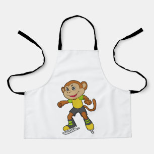 Tablier Monkey at Ice skating with Ice skates