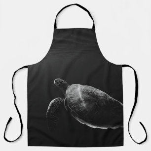TABLIER MONOCHROME TORTUE SEULE EN MER