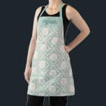 Tablier Monogram Beach Sand Dollar Motif Cuisson<br><div class="desc">Un joli motif à dollar de sable orne cet tablier. Personnalisez-le avec votre nom. Amusant pour une maison de plage. Conçu pour vous par Blackberry Boulevard.</div>