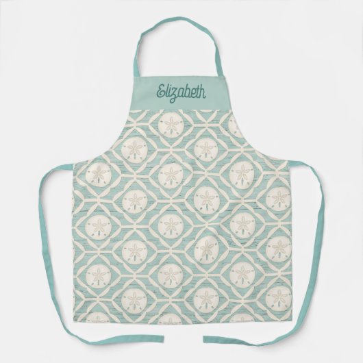 Tablier Monogram Beach Sand Dollar Motif Cuisson (Recto)