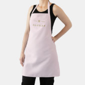 Tablier Monogram Blush | Elegant Gold Minimum (Insitu)