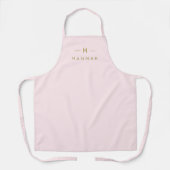 Tablier Monogram Blush | Elegant Gold Minimum (Recto)