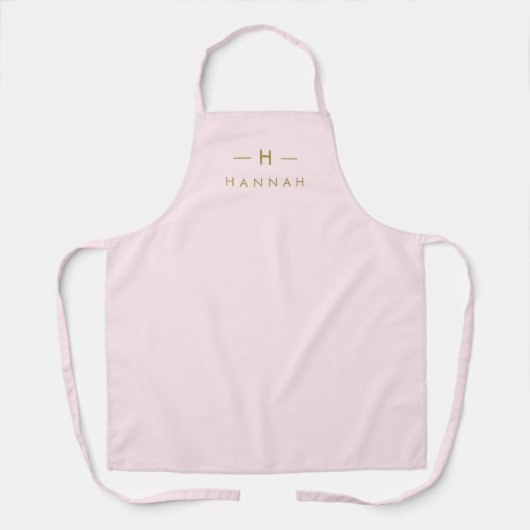 Tablier Monogram Blush | Elegant Gold Minimum (Recto)