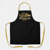 Tablier Monogram Gold Parties scintillant Salon Outil Coif (Recto)