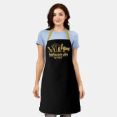 Tablier Monogram Gold Parties scintillant Salon Outil Coif (Porté)
