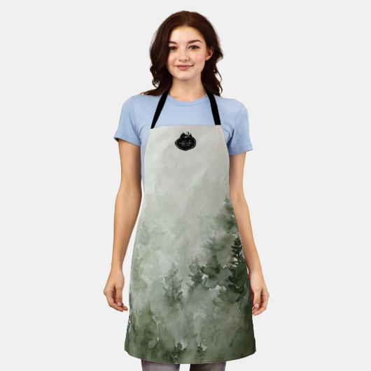 Tablier Monogram Nature Stamp | Custom Name (Porté)