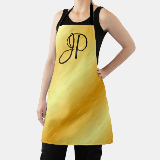 Tablier Monogram tendance élégant Modèle d'apparence or (Insitu)