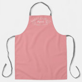Tablier Monogramme à Cuisine rose simple et élégant (Recto)