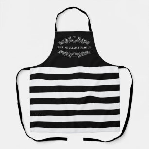 Tablier Monogramme à demi-couronne à bande noire