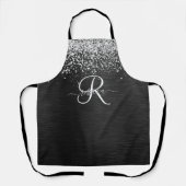 Tablier Monogramme à étincelle noire à Parties scintillant (Recto)