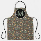 Tablier Monogramme à motif ditsy de glands et de verdure d (Recto)