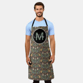 Tablier Monogramme à motif ditsy de glands et de verdure d (Porté)