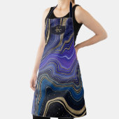 Tablier Monogramme Agate Abstrait Minuit ID827 (Insitu)