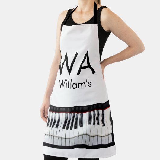 Tablier Monogramme ajouter le nom de la lettre initiale te (Insitu)