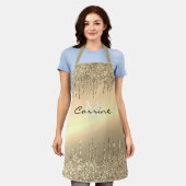 Tablier Monogramme Antique Parties scintillant à goutte d' (Porté)